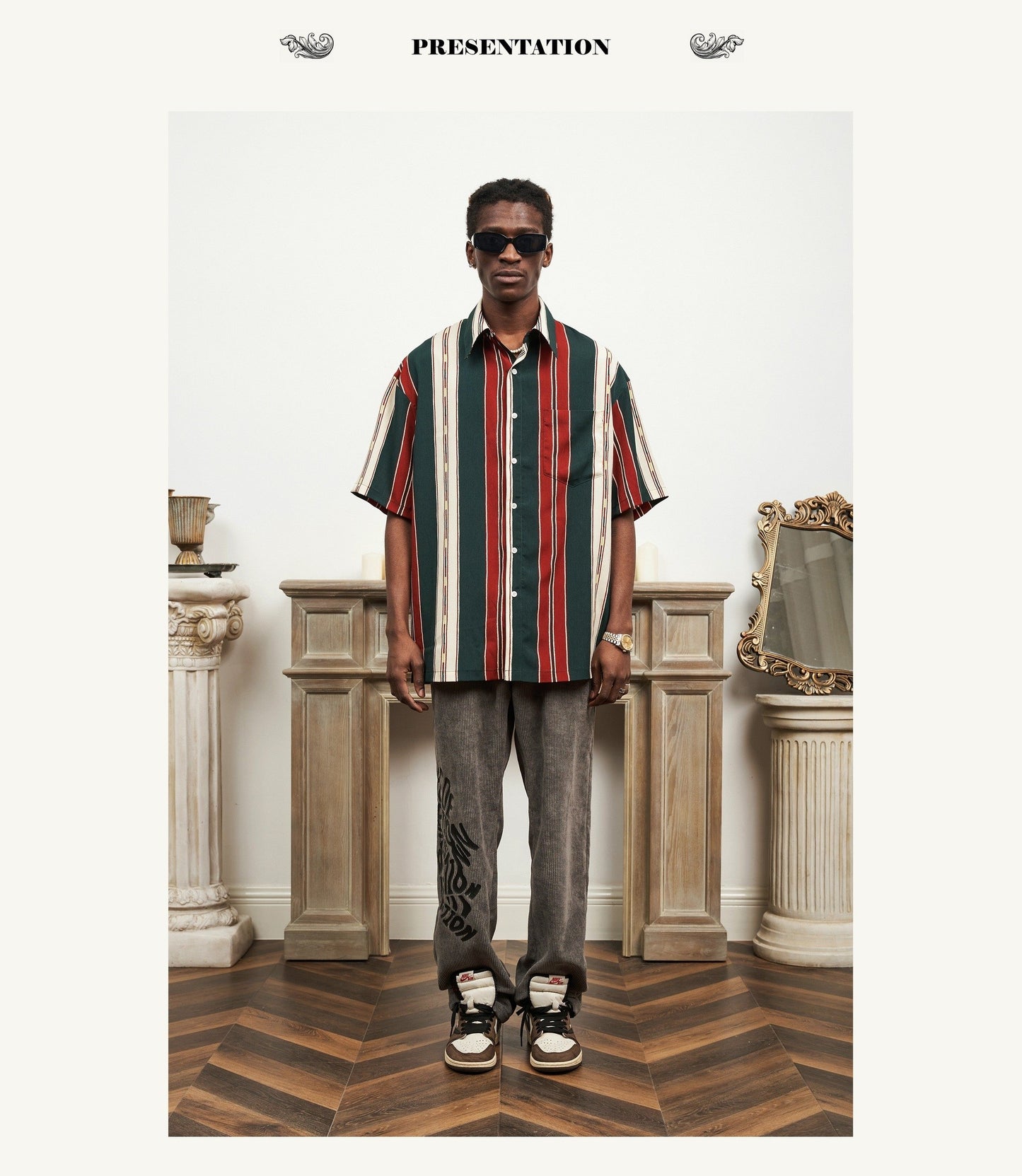 Red Green Stripe Shirt