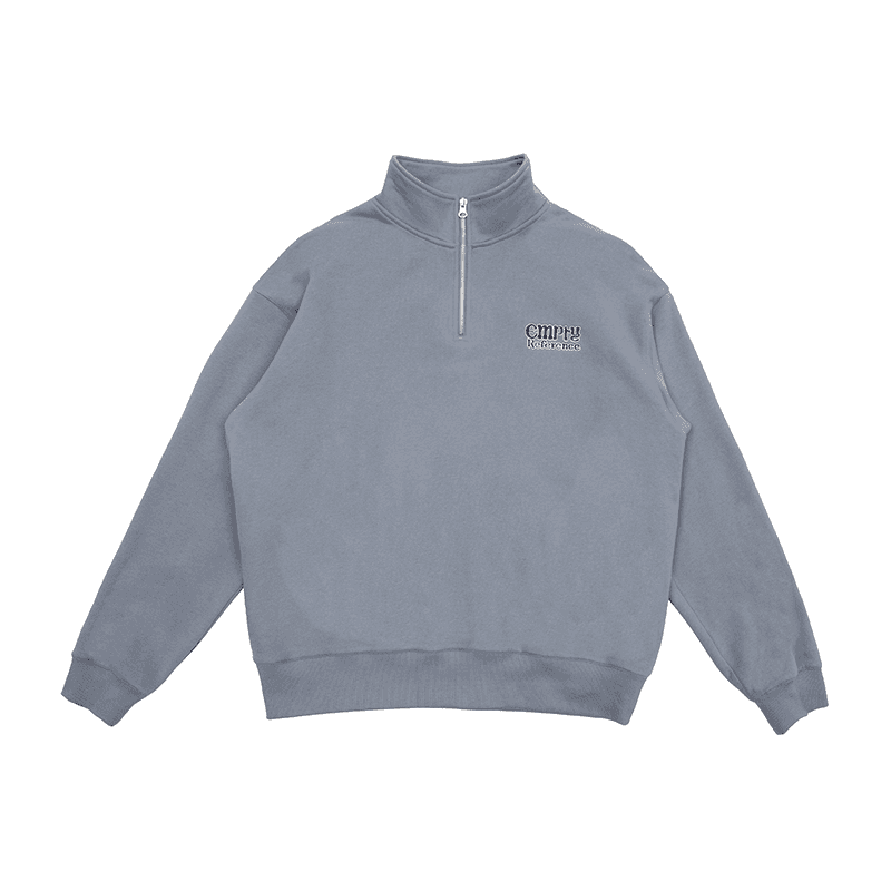 Minimal Logo Quarter Zip Sweatshirt - Empty Reference