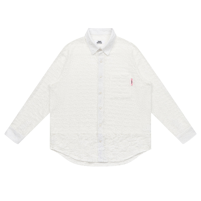 Patchwork Lace Sheer Shirt