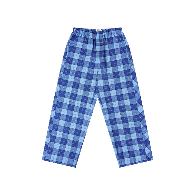 Plaid Print Loose Pants