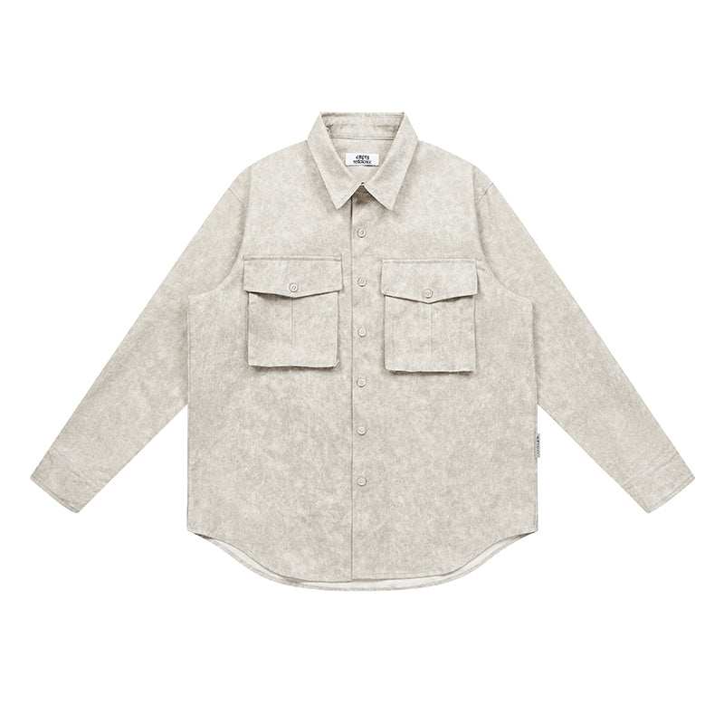 Faux Leather Utility Shirt Jacket - Empty Reference