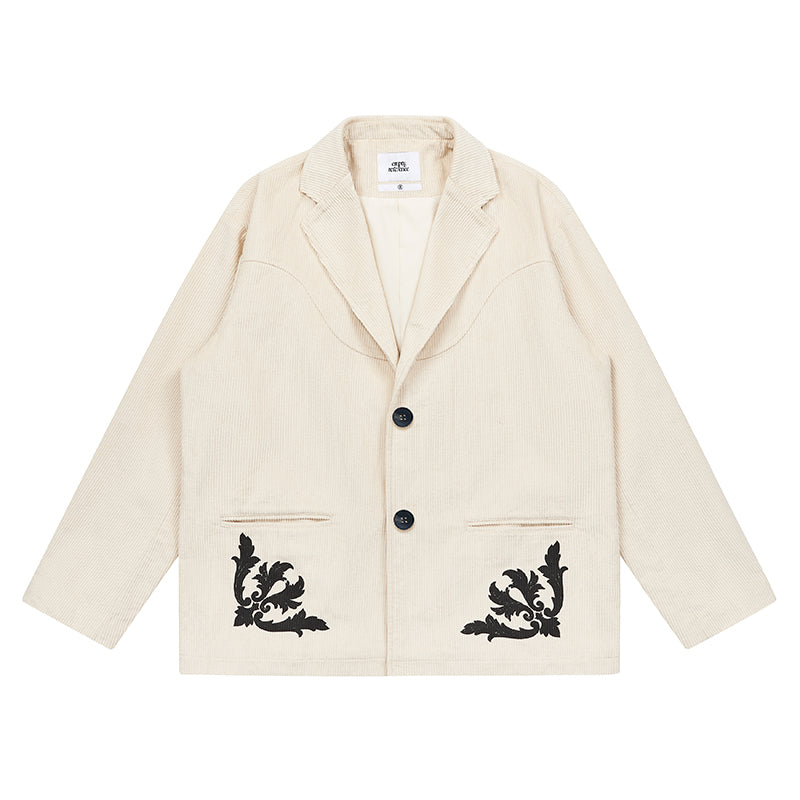 Corduroy Graphic Blazer Unisex