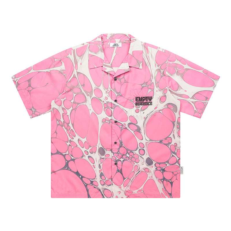 Pink Casual Button-Up Shirt - Empty Reference