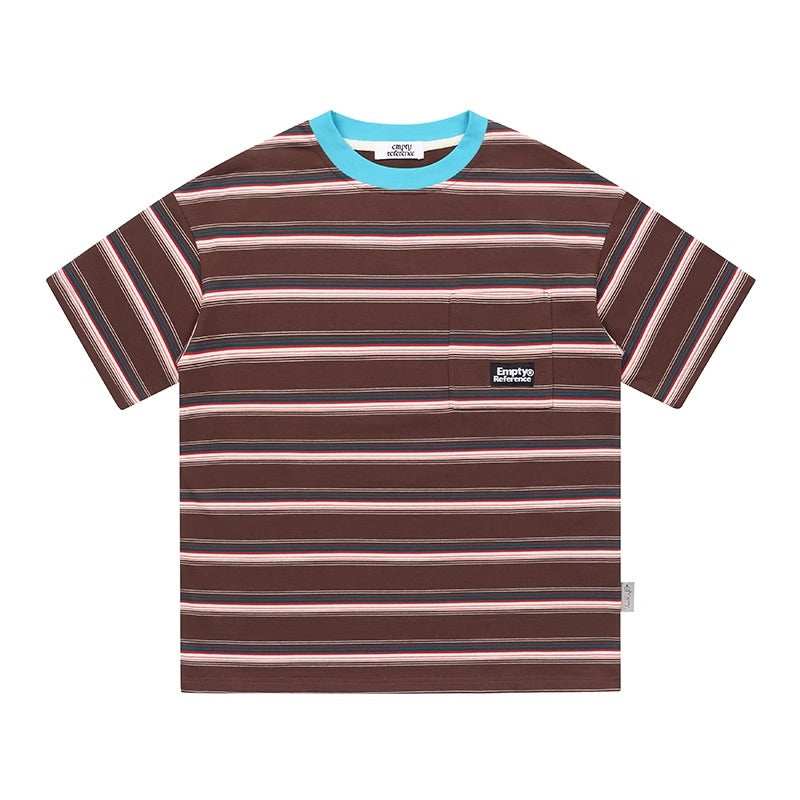Ribbed Stripe Contrast Tee - Empty Reference