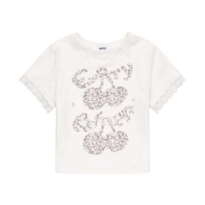 Cherry Lace Patchwork Tee - Empty Reference