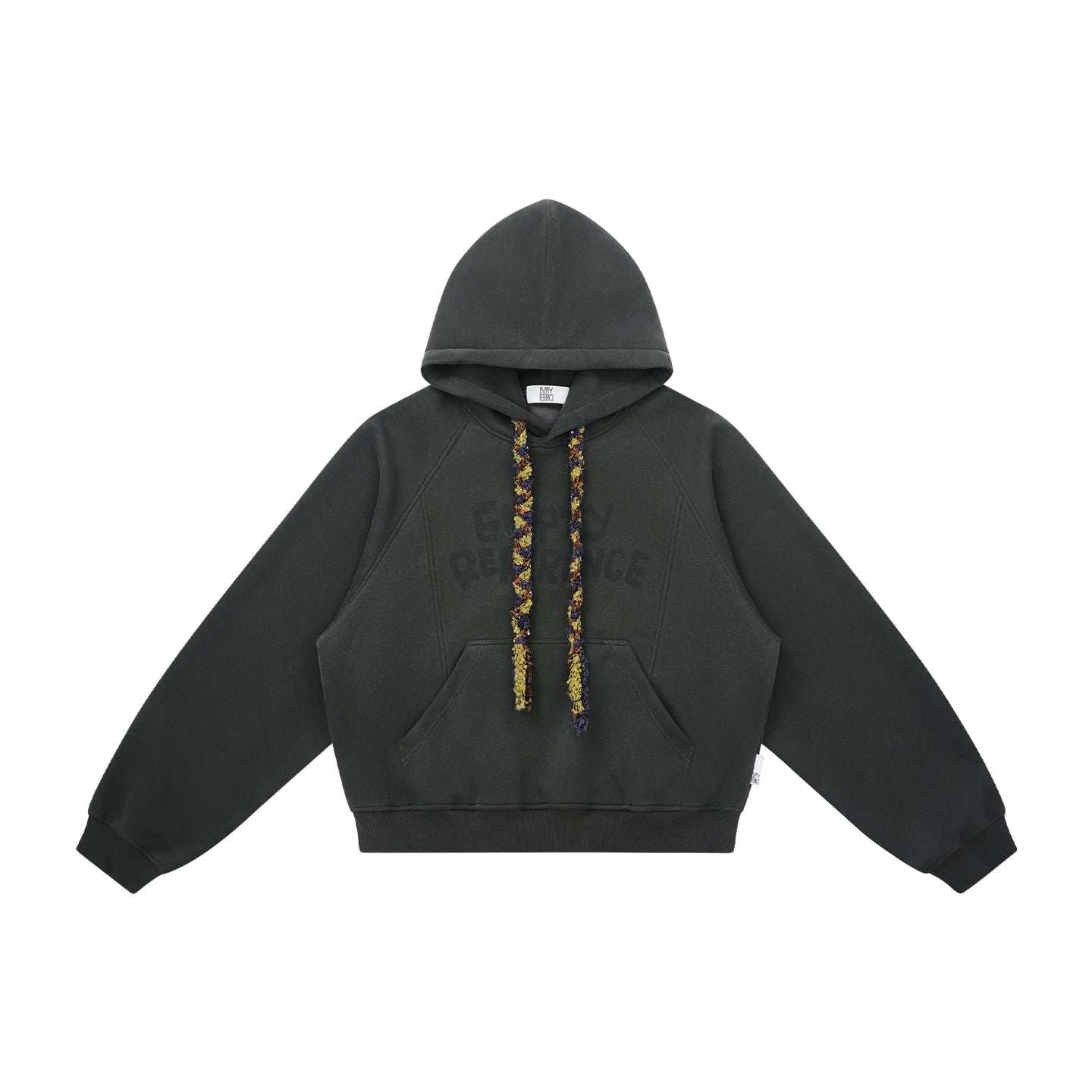 Woven Panel Short Hoodie - Empty Reference
