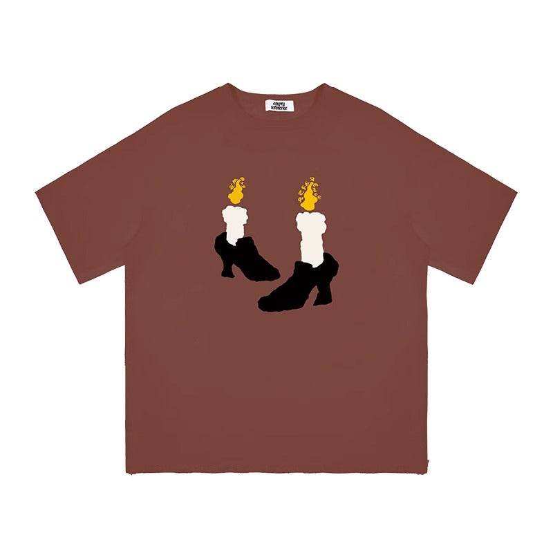Brown Soft Graphic Lounge Tee - Empty Reference