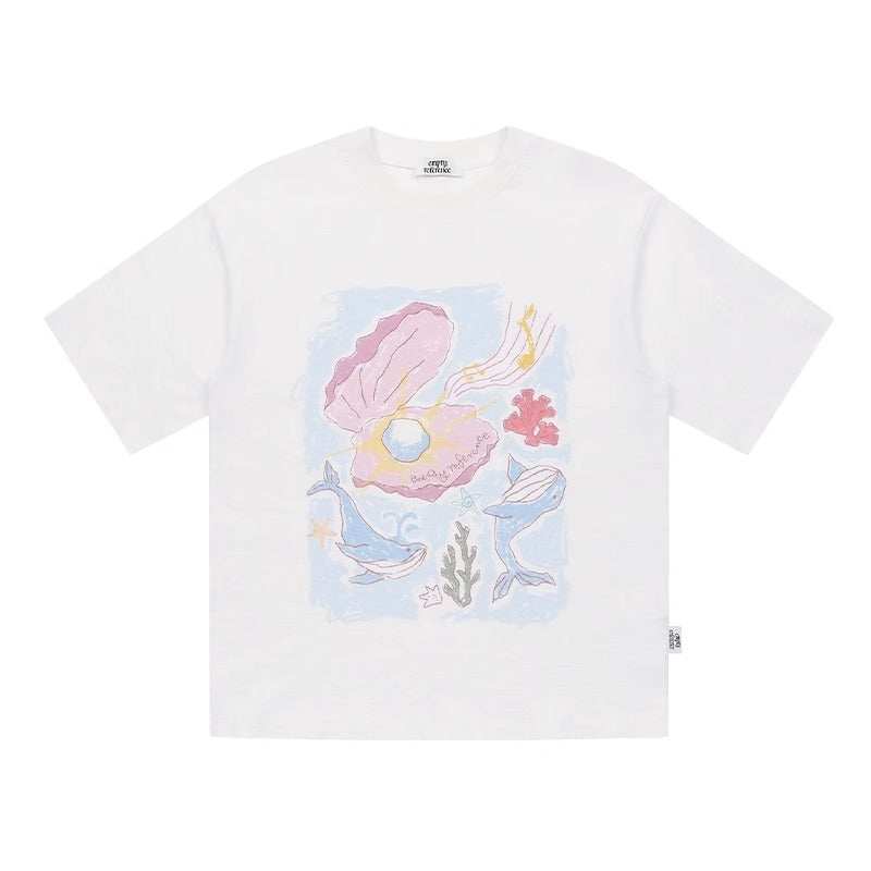 Hand Drawn Ocean Graphic Tee - Empty Reference