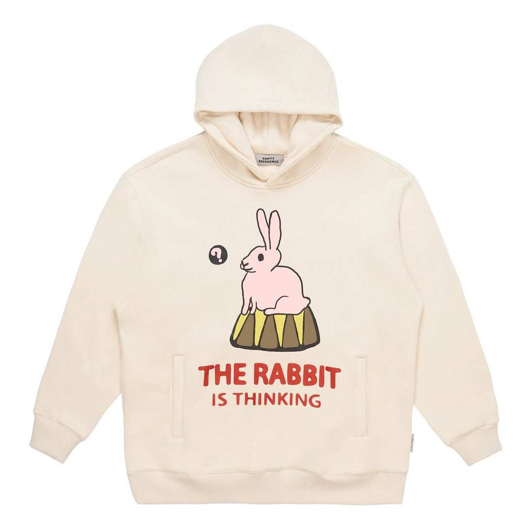 Thinking Bunny Graphic Hoodie - Empty Reference