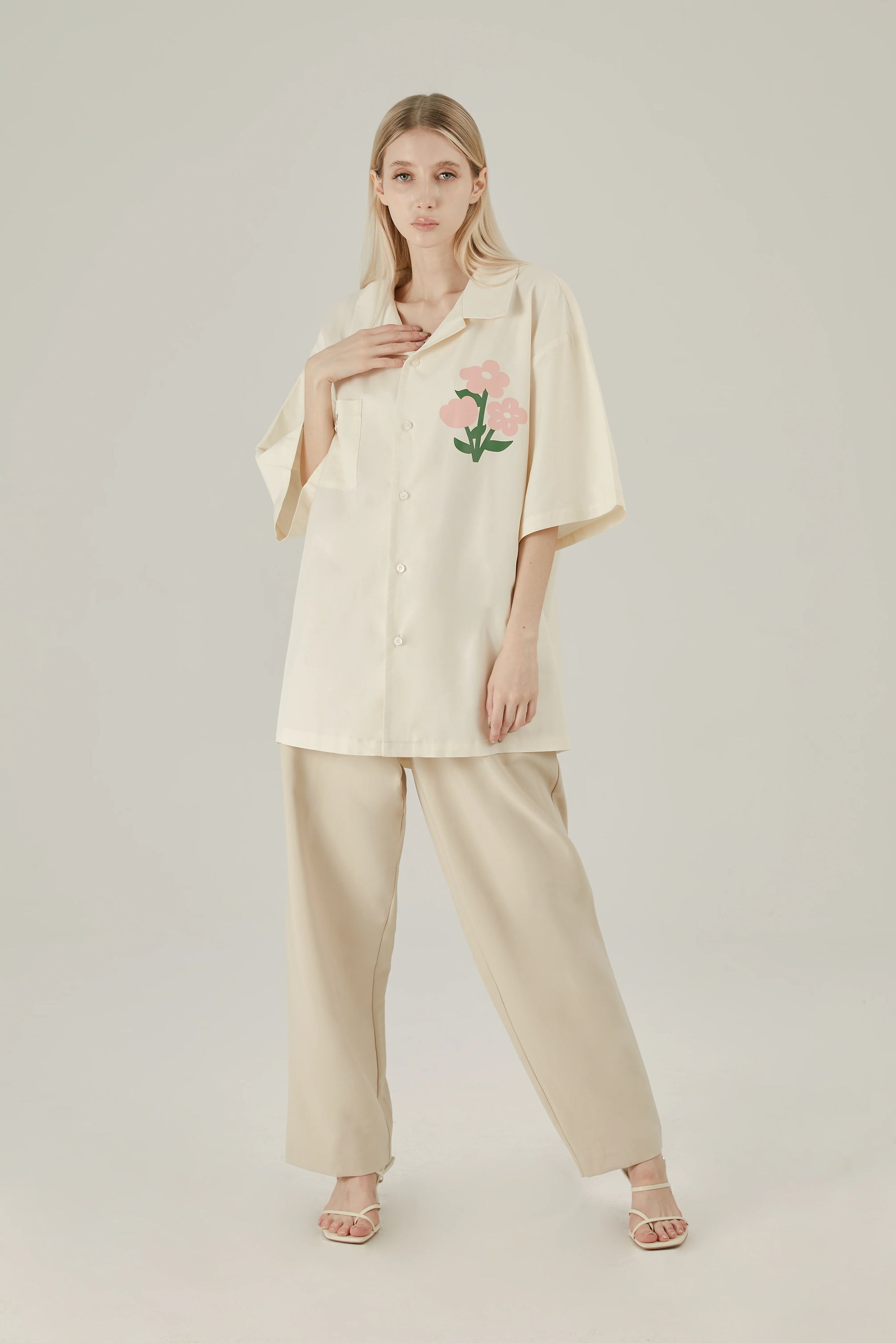 Floral Cotton Graphic Shirt