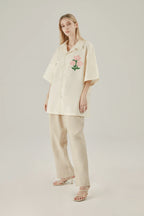 Floral Cotton Graphic Shirt