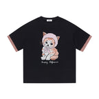 Layered Cat Graphic Tee