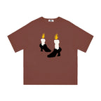 Brown Soft Graphic Lounge Tee
