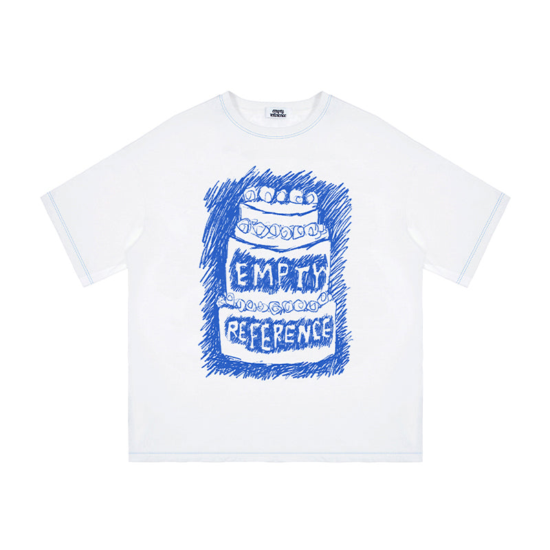 White Soft Graphic Lounge Tee