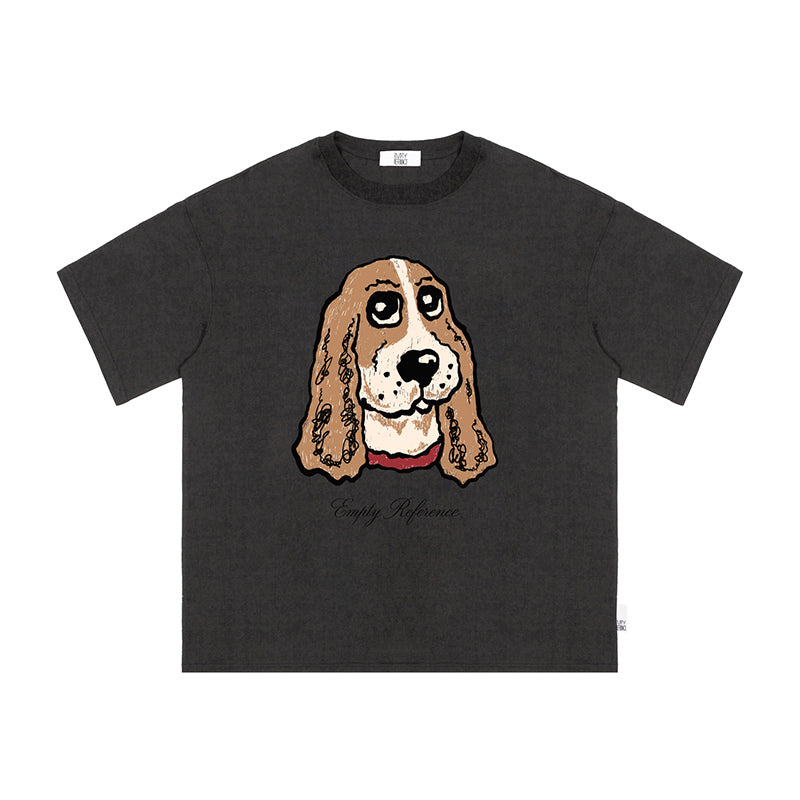 The Textured Companion Tee - Slub Cotton Cocker Spaniel