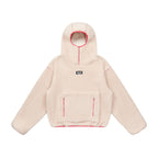 Colorblock Lamb Wool Hoodie Jacket