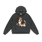 Faded Dog Graphic Hoodie