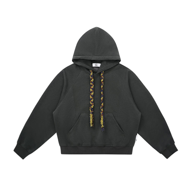 Woven Panel Short Hoodie