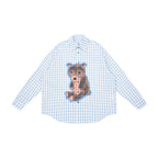 Sad Bear Plaid Cuban Shirt