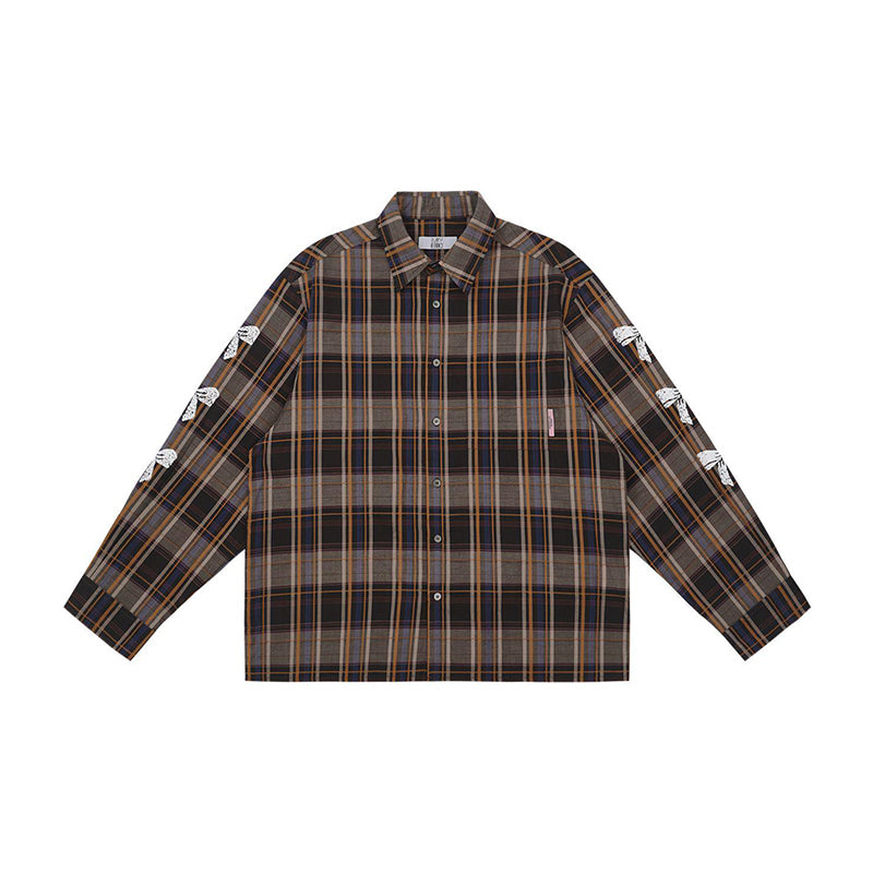 Plaid Bow Print Shirt