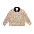 Washed Panelled Print Jacket