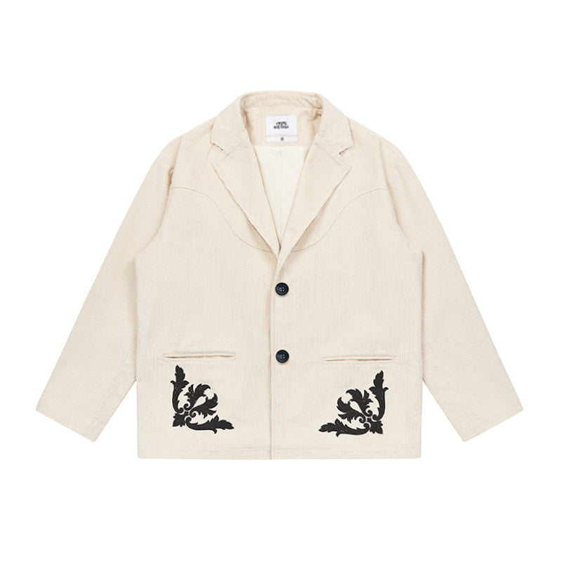 Corduroy Graphic Blazer Unisex
