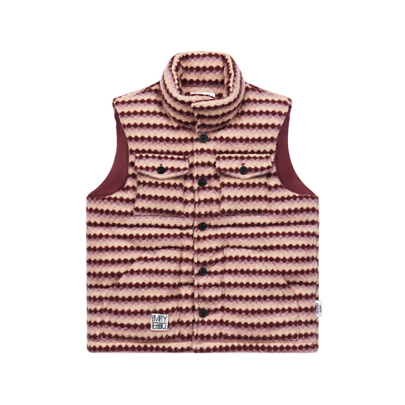 Checked Quilted Wool Vest