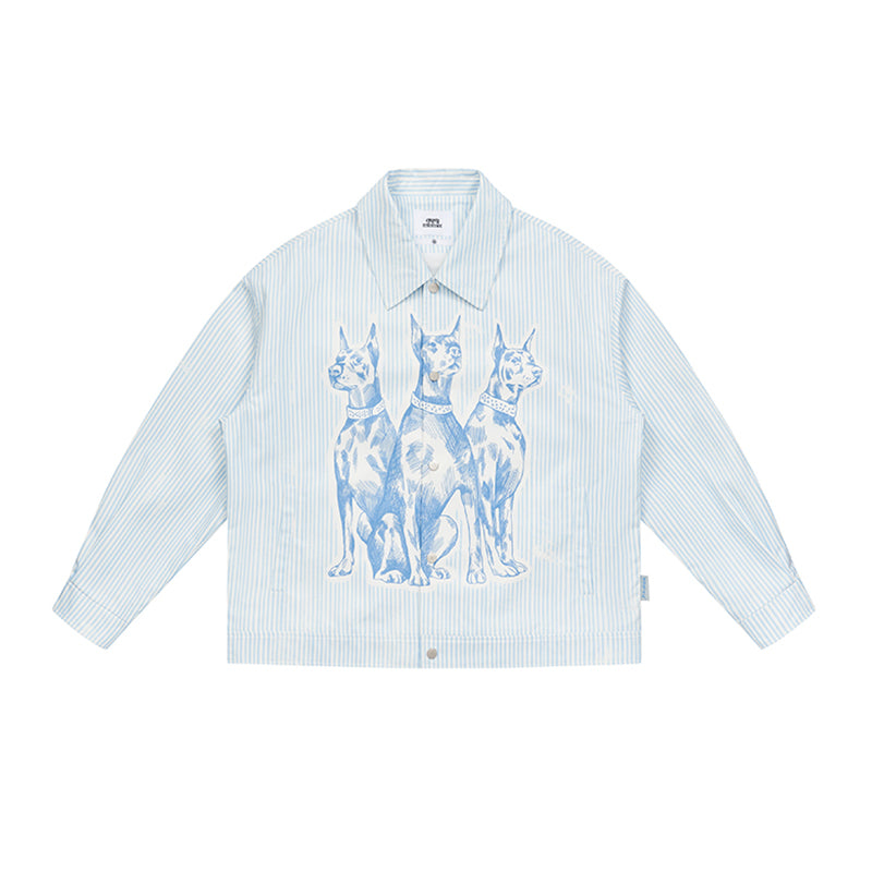 Distressed Doberman Stripe Jacket