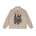 Doberman Line Art Glossy Jacket