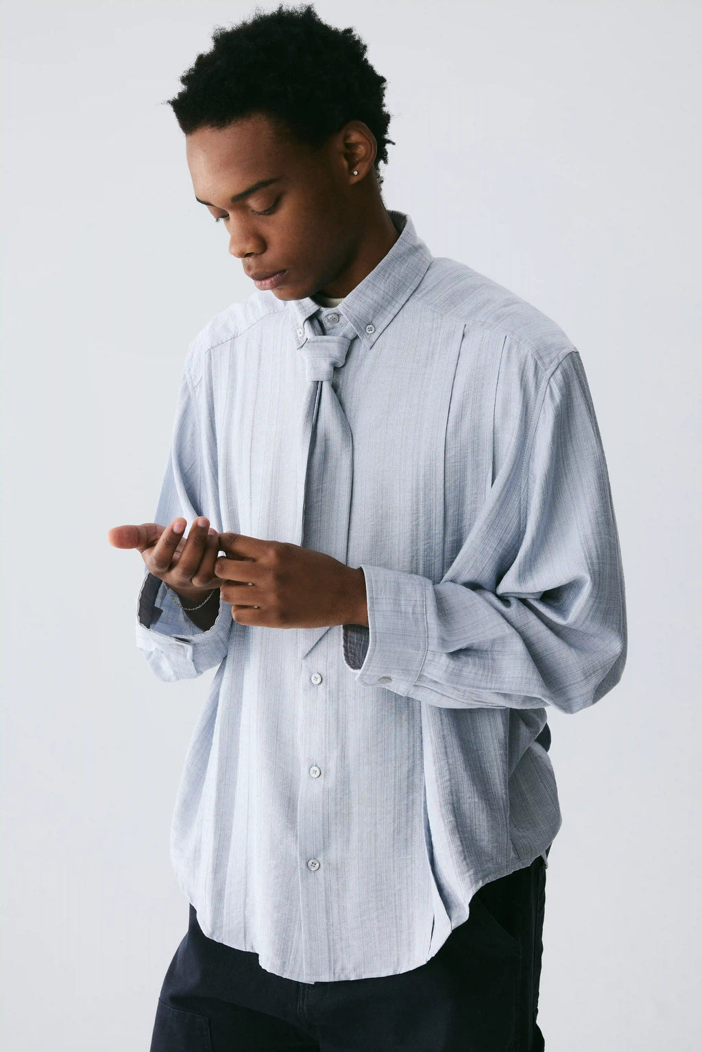 Detachable Scarf Shirt