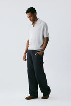 Washed Pique Trousers