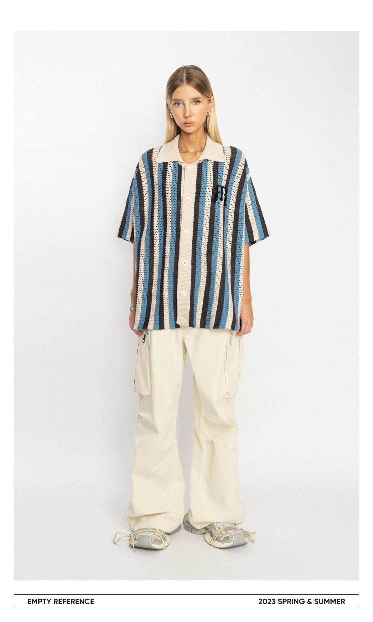 Embroidered Knit Polo Shirt - Empty Reference