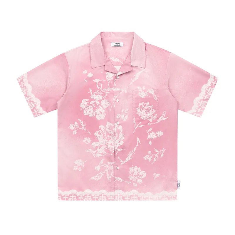 Gradient Lace Graphic Shirt