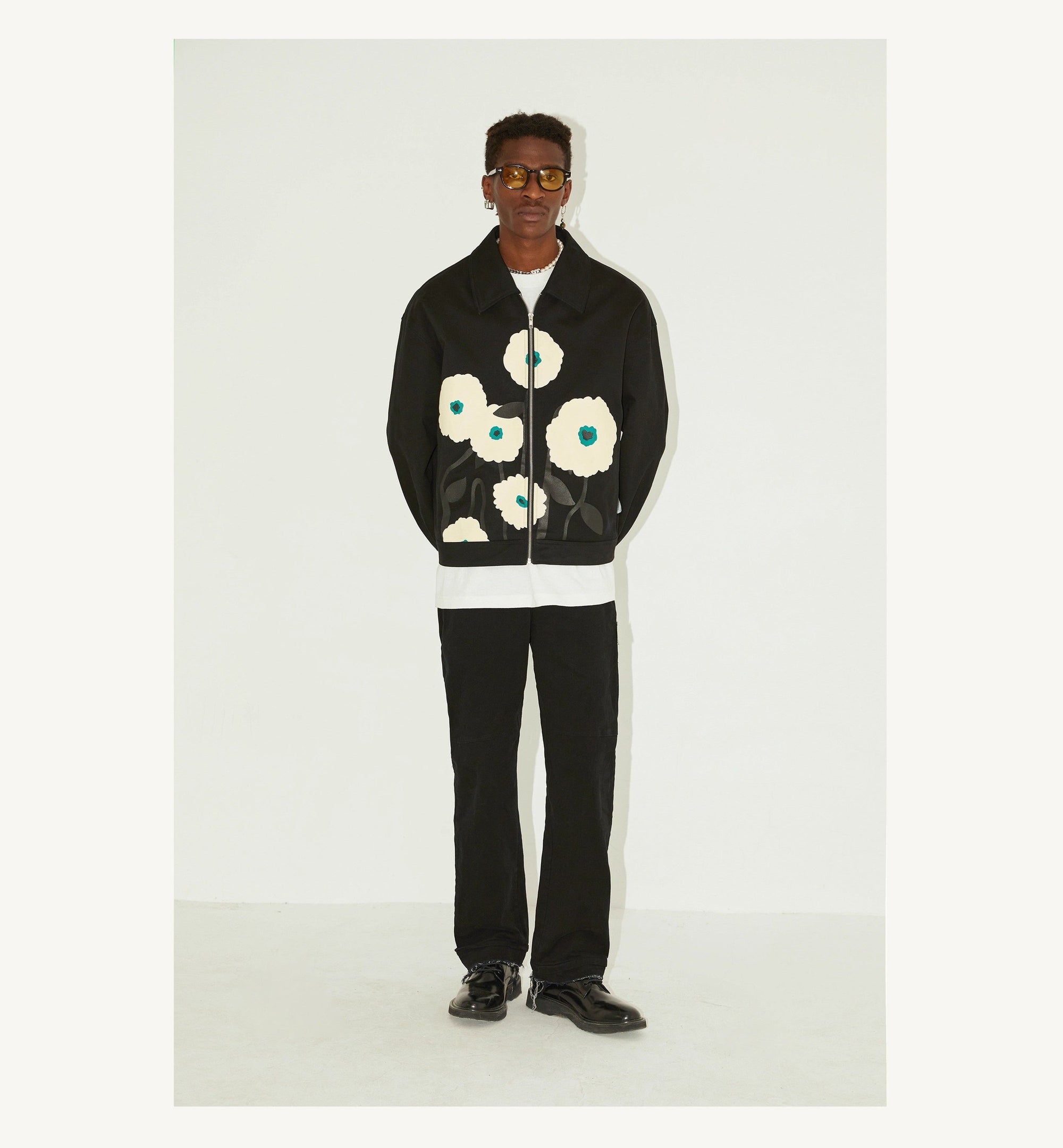 Floral Graphic Zip Jacket