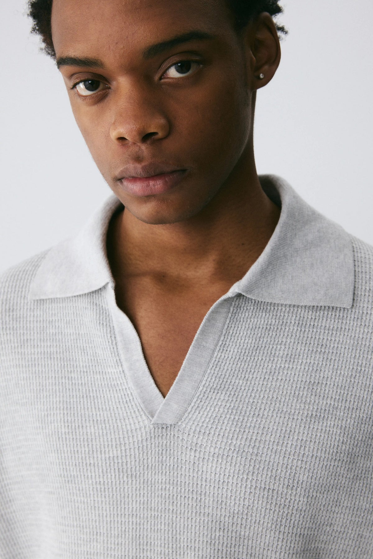 Textured Knit Polo