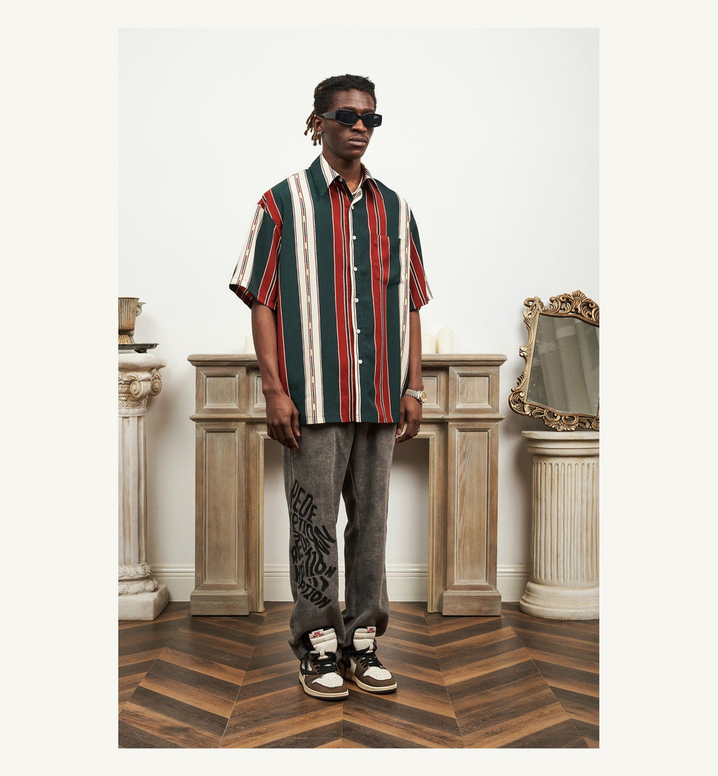 Red Green Stripe Shirt