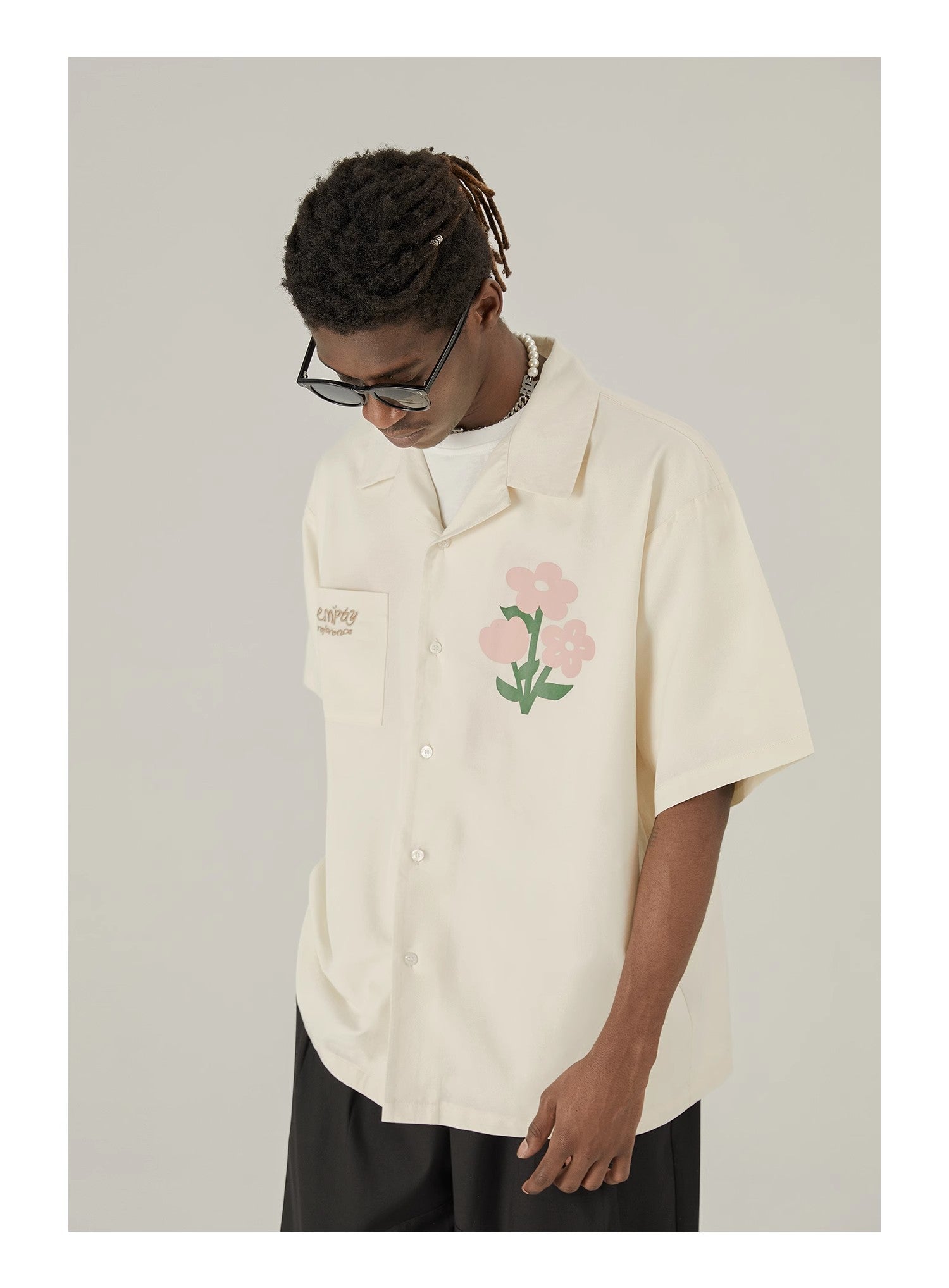 Floral Cotton Graphic Shirt
