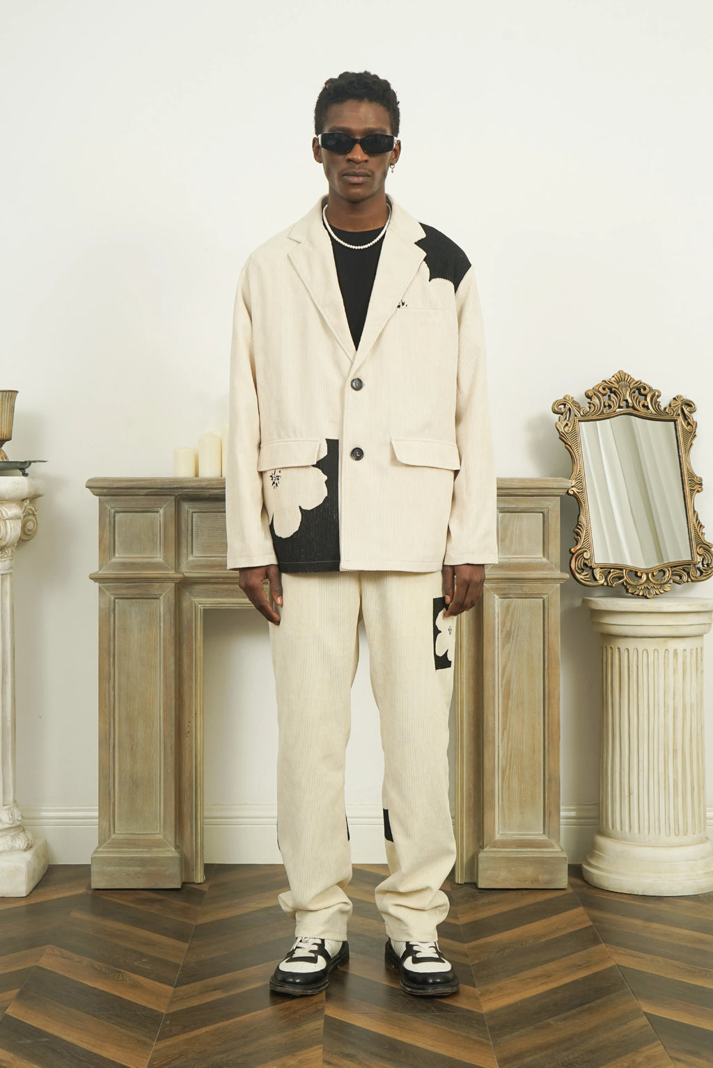 Floral Corduroy Blazer