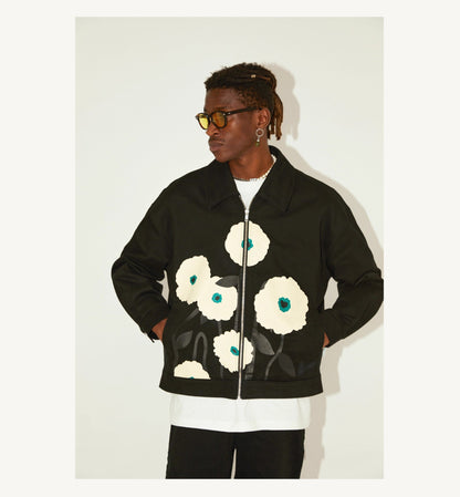 Floral Graphic Zip Jacket