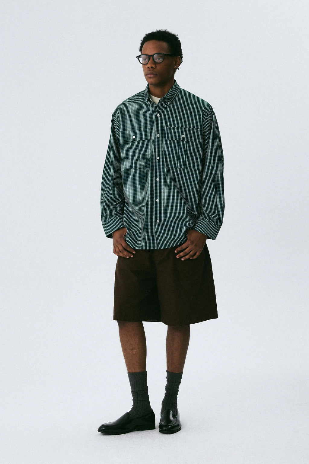 Dark Green Plaid Shirt