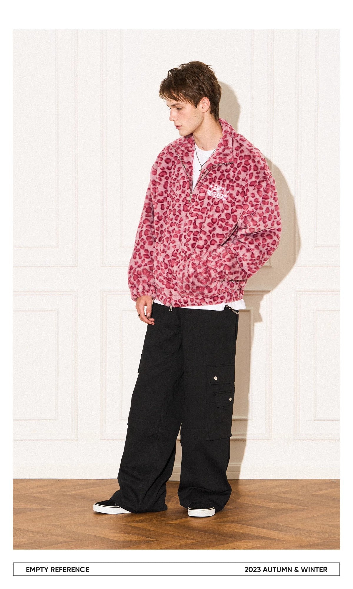 Leopard Fleece Zip Jacket