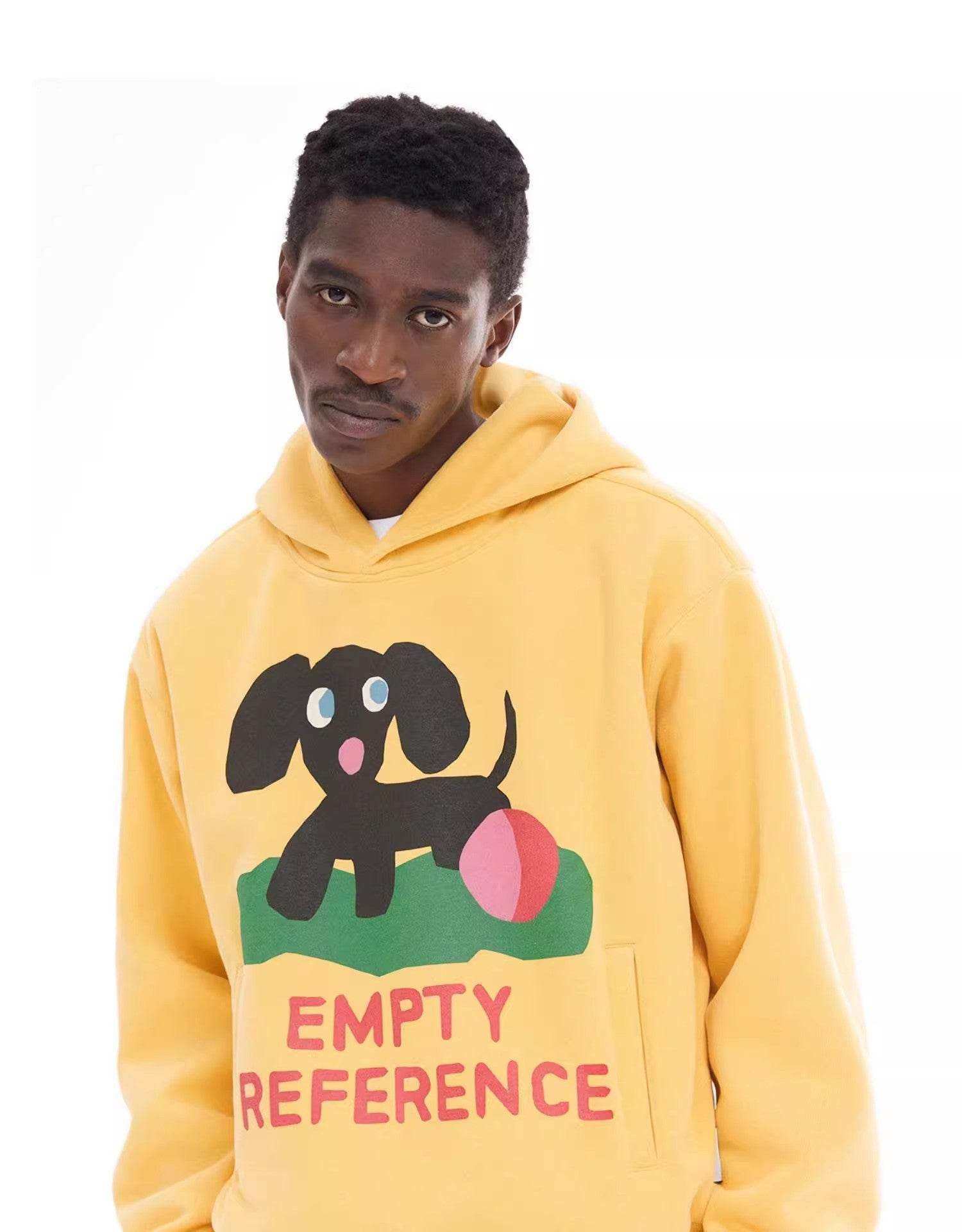 Colorblock Puppy Graphic Hoodie - Empty Reference