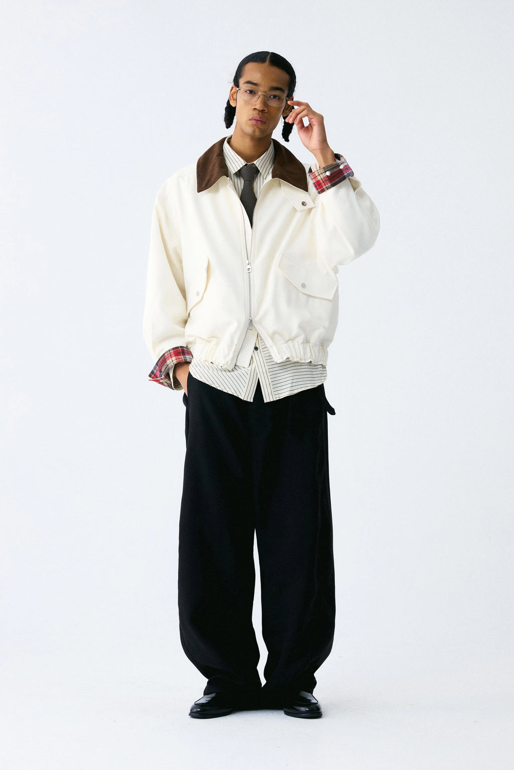 Plaid Corduroy Casual Jacket