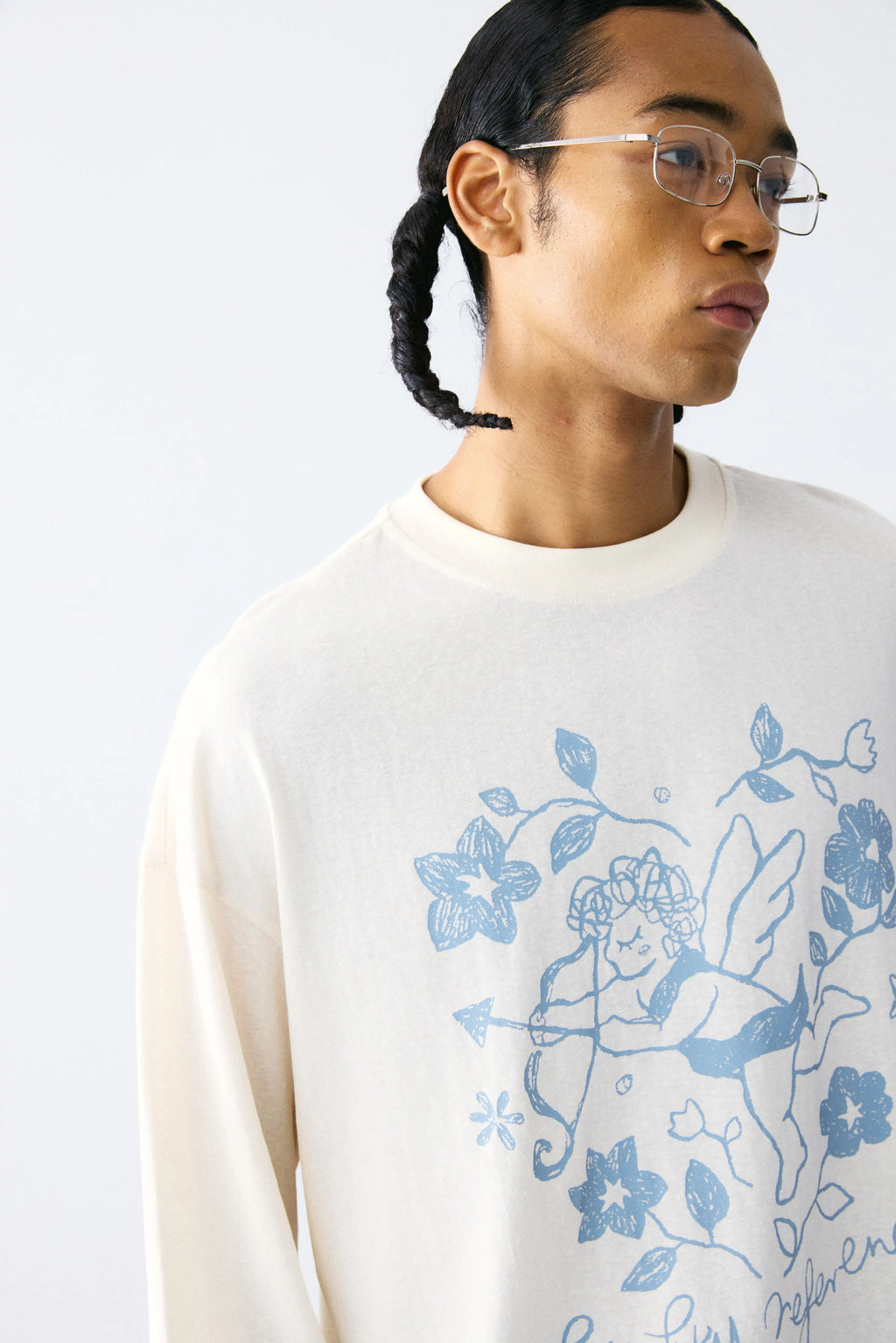 Floral Cherub Long Sleeve Tee