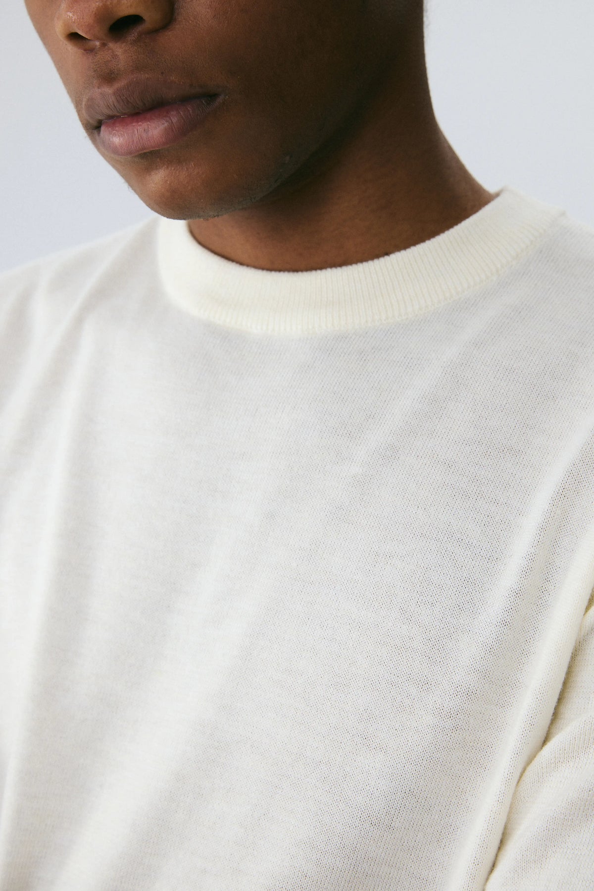Silk-Wool Knit Tee