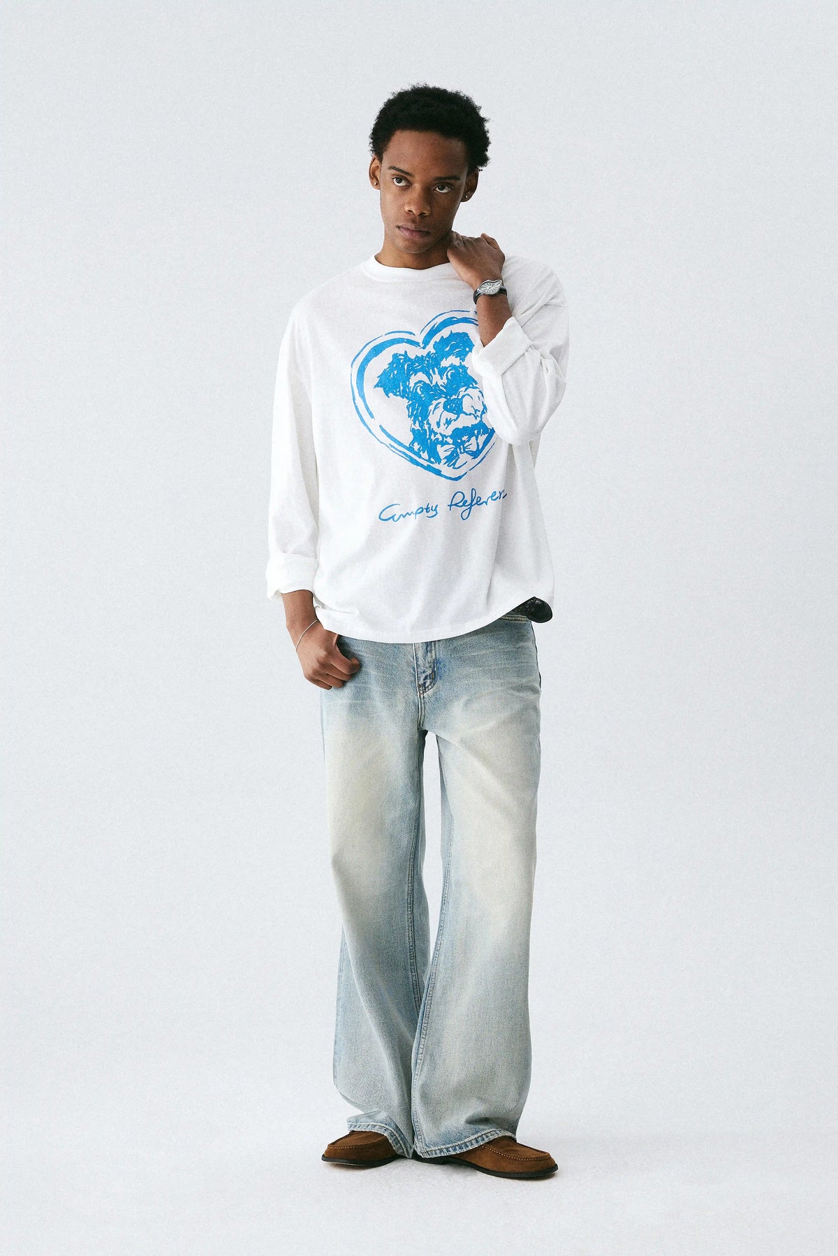 Dog Illustration Long Sleeve Tee