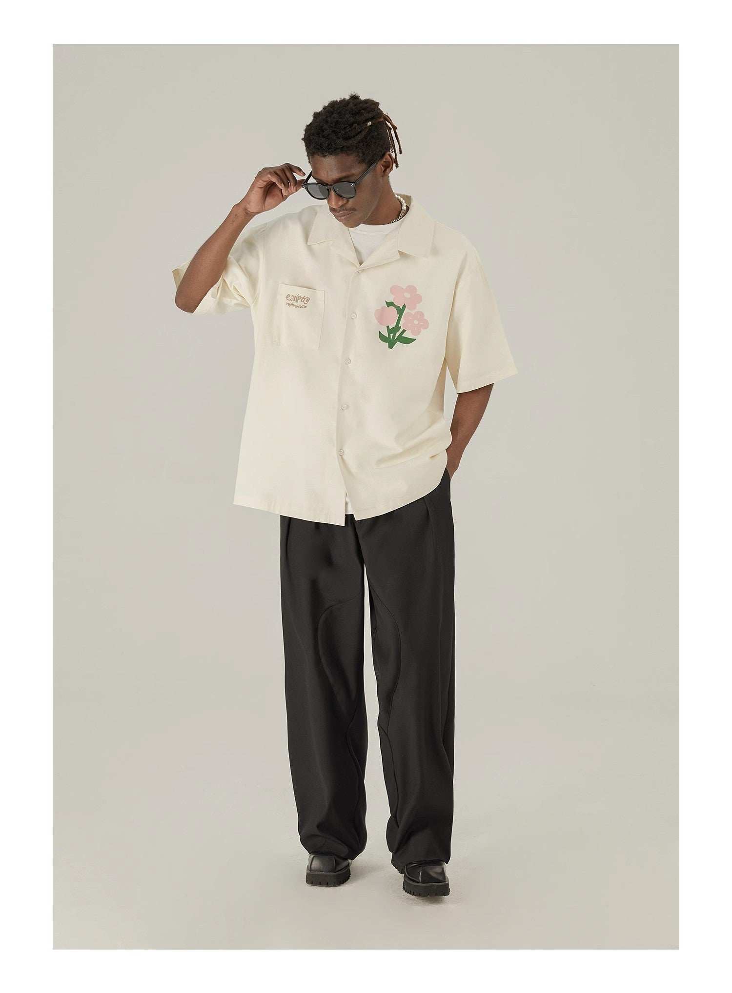 Floral Cotton Graphic Shirt - Empty Reference