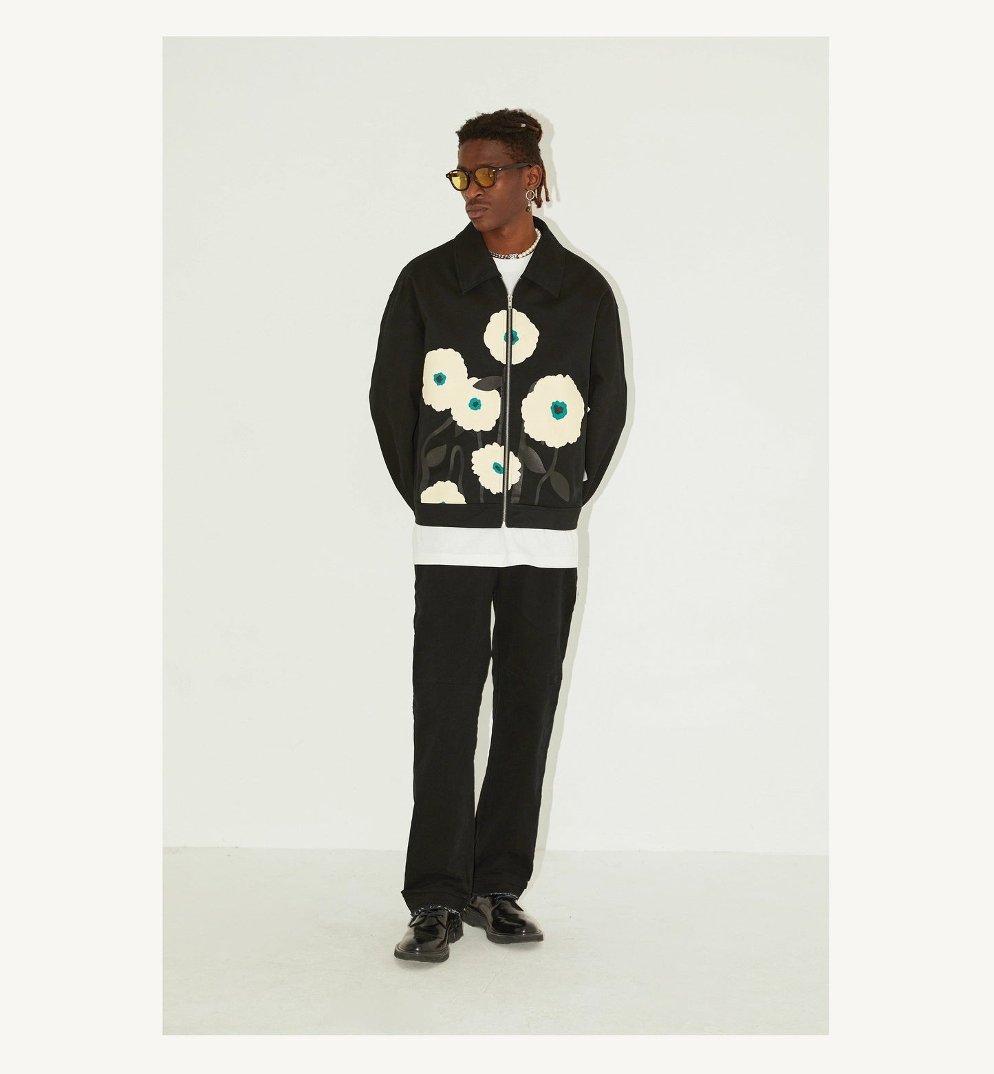 Floral Graphic Zip Jacket