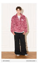 Leopard Fleece Zip Jacket