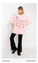 Angels Print Camp Shirt